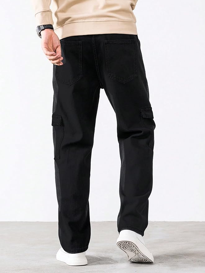 Men black jeans bellbottom 6 poket - Image 6